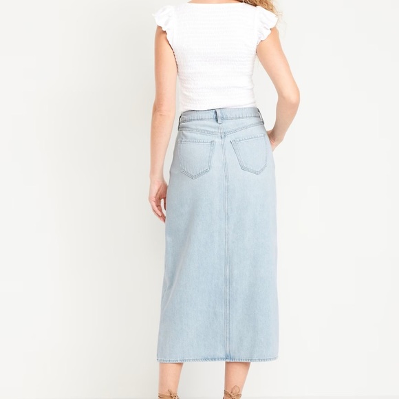 Mid-Rise Jean Maxi Skirt size 6 - Picture 2 of 6